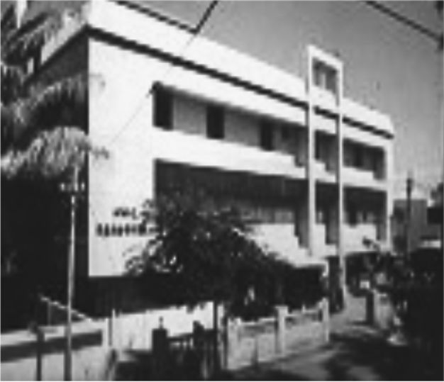 Original Ganga Hospital building established in 1978 with 17 beds